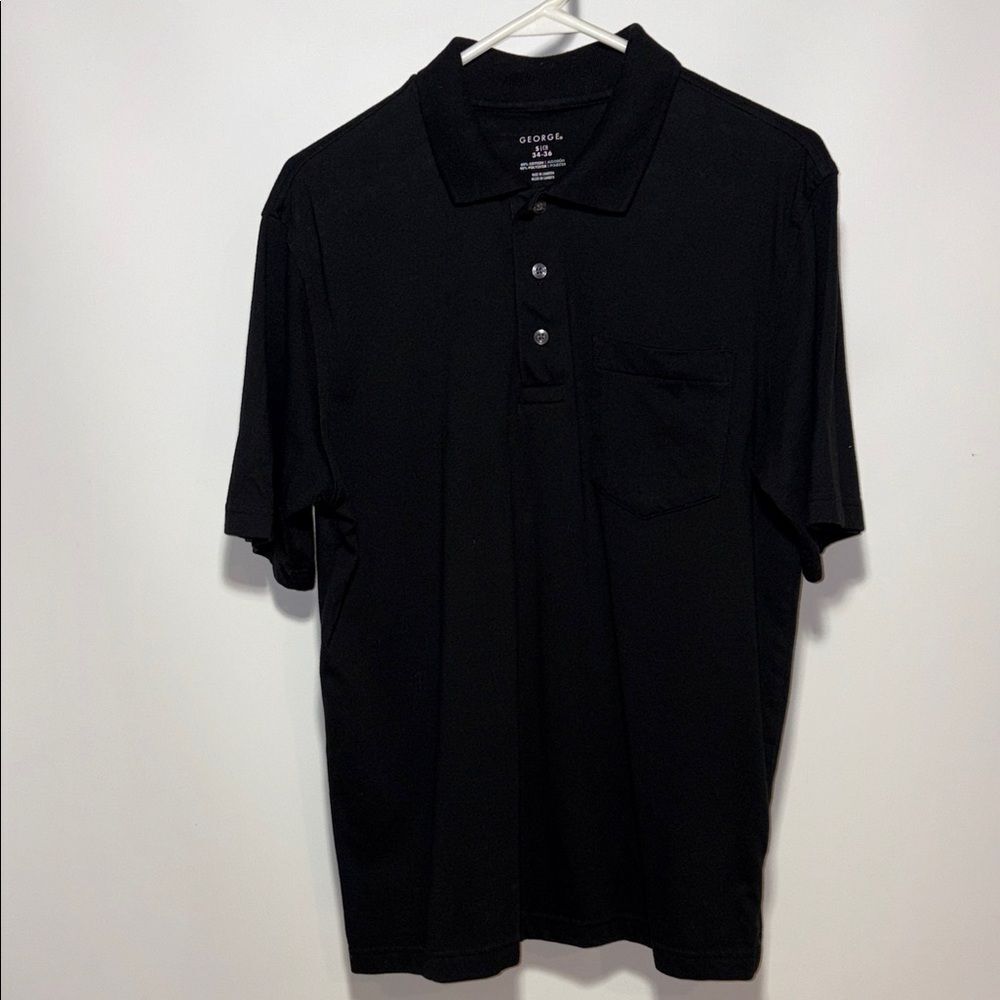 George Men's Classic Black Polo